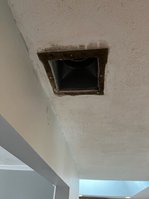 Mold on ceiling. mold in ductwork. mold on supply register.