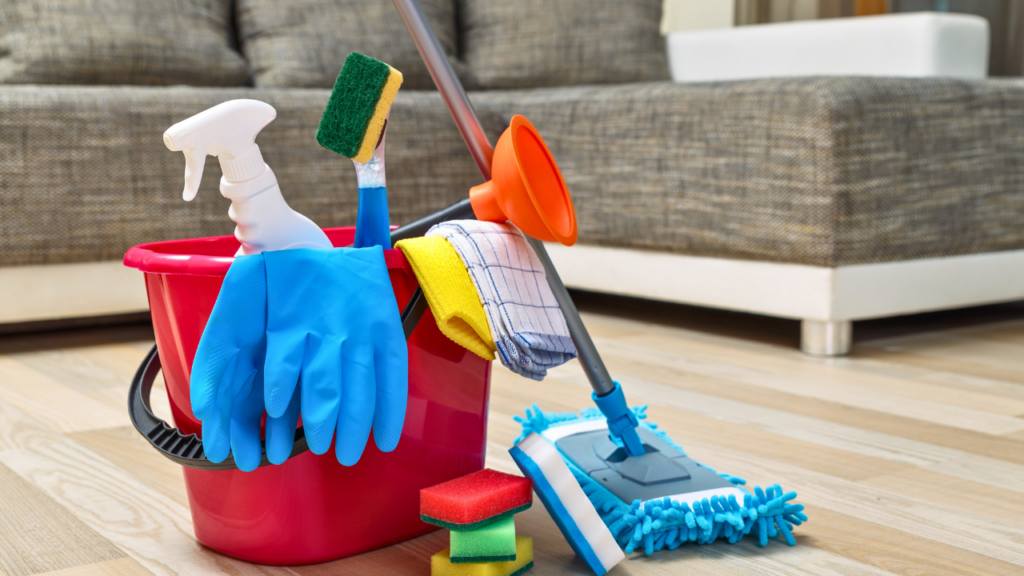 Volatile organic compounds from cleaning products and paint cans. Creating respiratory issues.